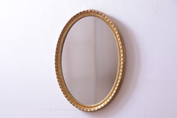 アンティーク雑貨　イタリア製　ゴージャスな雰囲気漂うウォールミラー(壁掛け鏡)