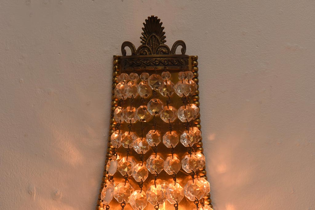 フランスビンテージ　優美に煌めくエンパイア様式のウォールランプ(壁掛け照明)