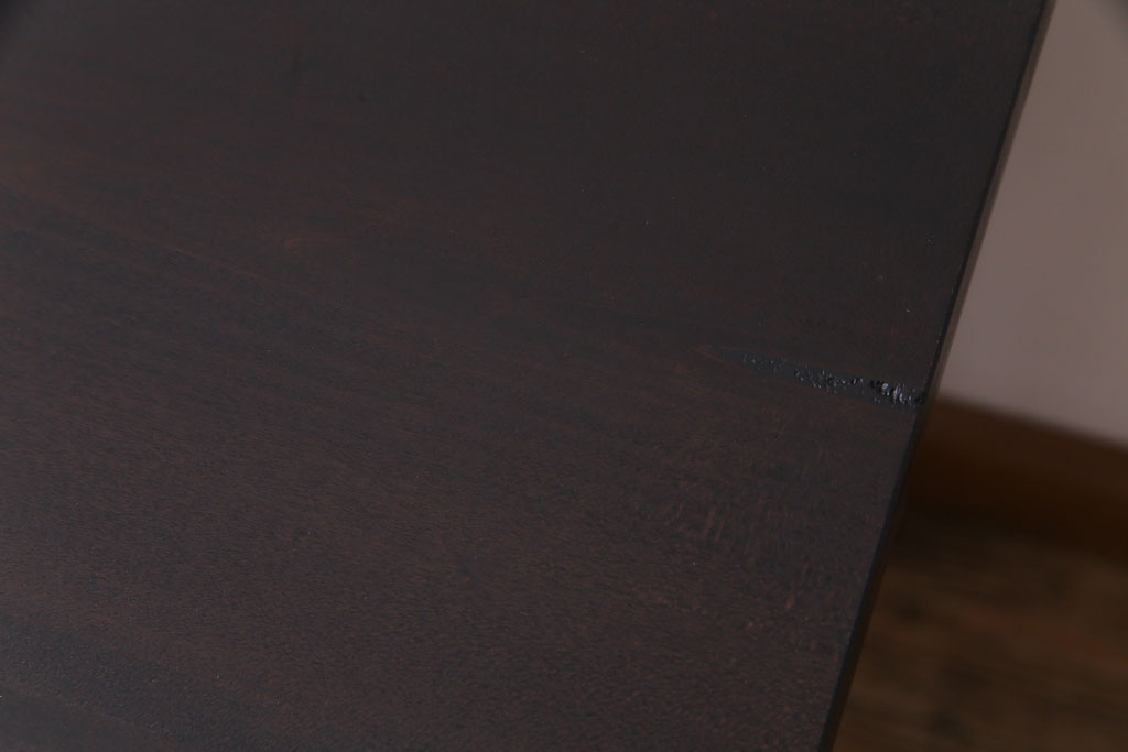 リメイク家具　味わい深い古材を組合せたアイアンテーブル(作業台、サイドテーブル)
