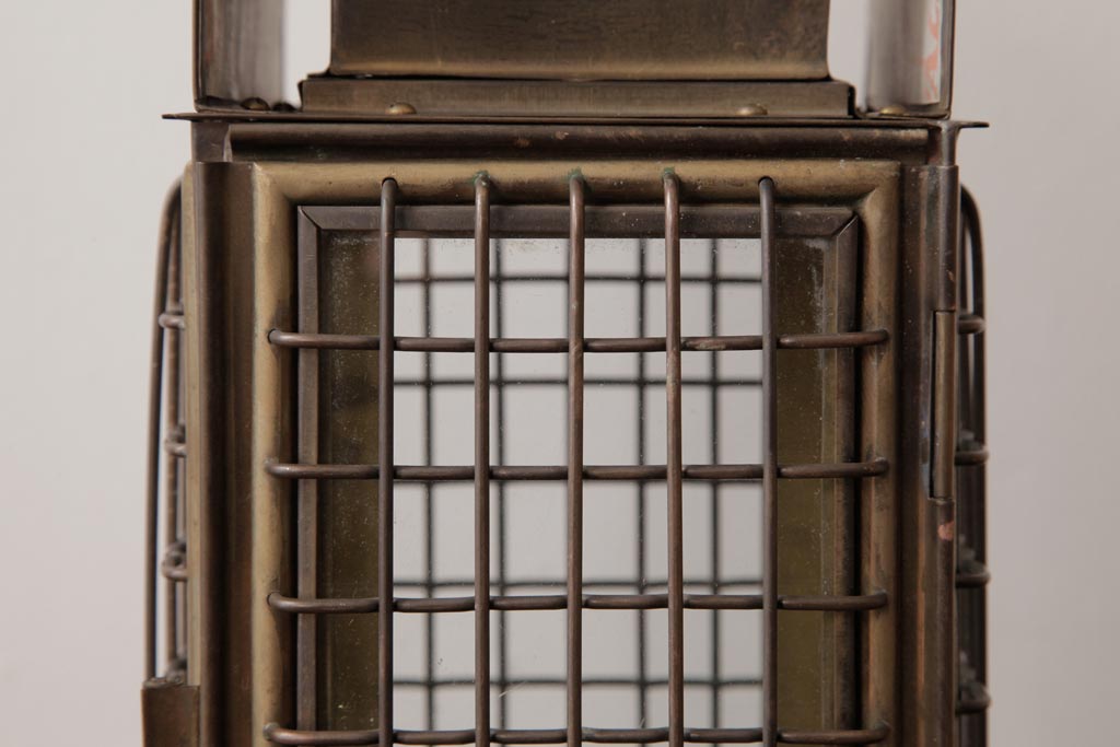 イギリスビンテージ　銅製　ジャンクな風合いのオイルランプ(ランタン、ディスプレイ)