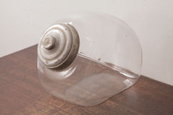 アンティーク雑貨　和製アンティーク　レトロなフォルムが可愛らしい蓋付き猫瓶(ガラス瓶)(1)