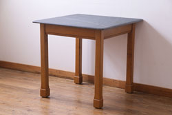 イギリスアンティーク　マホガニー材　洗練されたデザインが魅力のレザートップコンソールデスク(コンソールテーブル、ワークデスク、在宅用、在宅ワーク用、英国)(R-072012)
