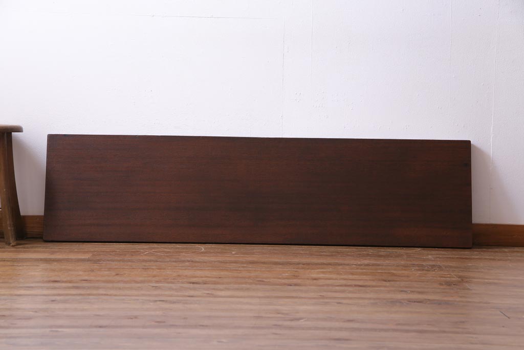 アンティーク雑貨　昭和中期　ワックス仕上げ　味のある風合いが魅力のラワン材一枚板(古材、DIY素材、材料)