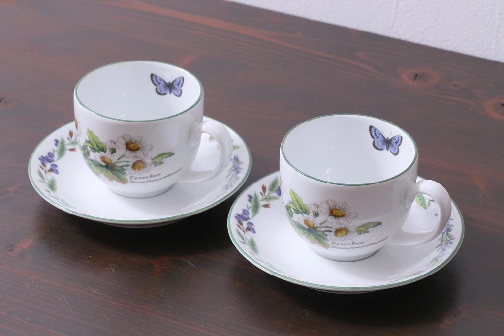 イギリス ROYAL WORCESTER(ロイヤル ウースター) HERBS(ハーブス) カップ&ソーサー2客セット(2) | ラフジュ工房