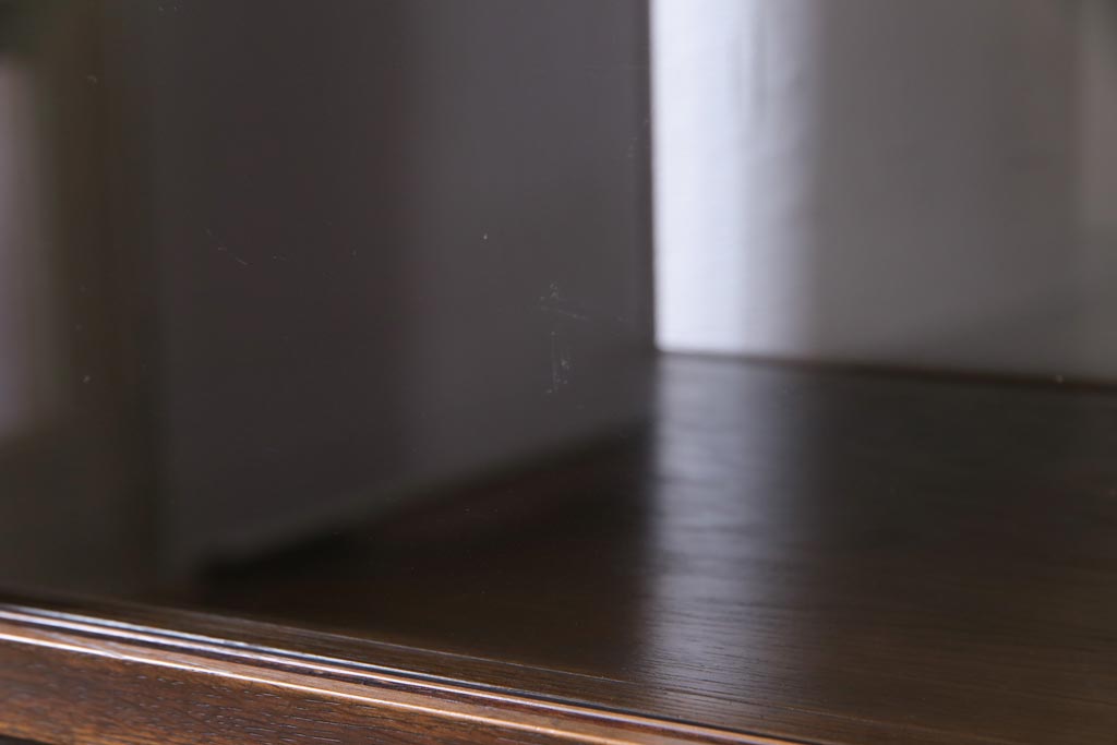 中古　神戸洋家具　永田良介商店　ガラスケースを兼ねたキャスター付きサイドテーブル(ディスプレイケース、サイドキャビネット)
