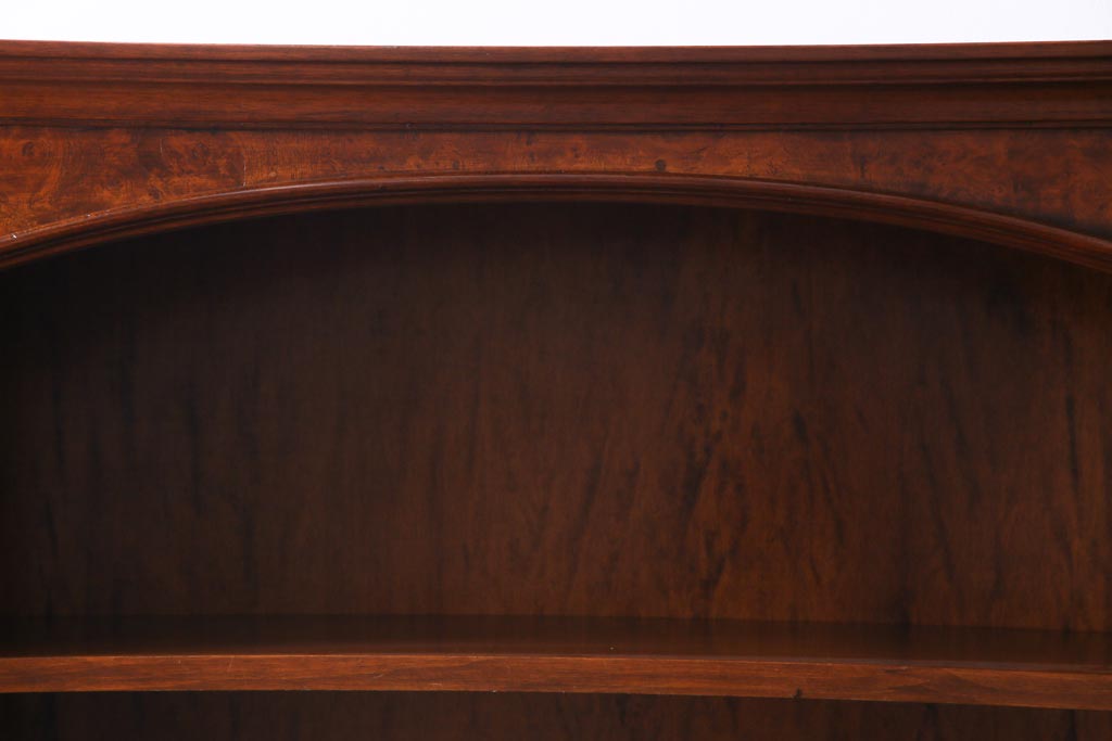 中古　イタリア家具　マホガニー材　リメイクを施した高級感漂うキャビネット(飾り棚)