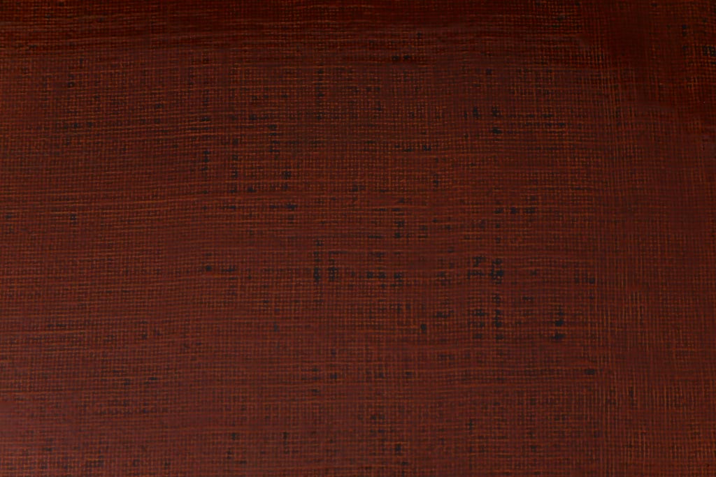 中古　工芸家具　李朝風　布目塗り　漆の味のある風合いが目を引く2人掛けベンチ(長椅子)(定価約48万円)