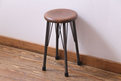 ラフジュ工房オリジナル　ユニセックスな雰囲気が魅力のスツール(椅子)(2)