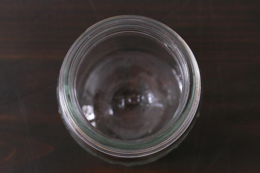 アンティーク雑貨　イギリスアンティーク　KILNER JAR(キルナー・ジャー)　レトロな風合いがお洒落なガラス瓶2個セット
