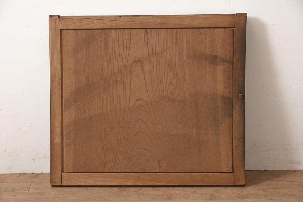 和製アンティーク　明治期　前面ケヤキ材・サクラ材　古い木の温もりを感じる重ね水屋箪笥・下段(収納棚、戸棚、ローボード)(R-036340)