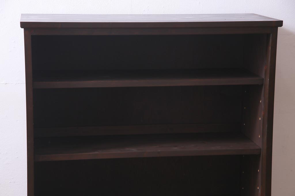 ラフジュ工房オリジナル　アンティーク建具リメイク　組子が目を引く書院戸を活かした和風キャビネット(収納棚、戸棚)(R-036840)