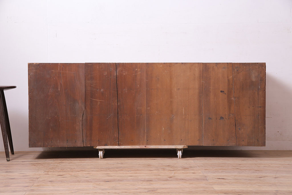 アンティーク家具　和モダンスタイルに合うシンプルな木製チェスト(ボード、引き出し)(R-036909)