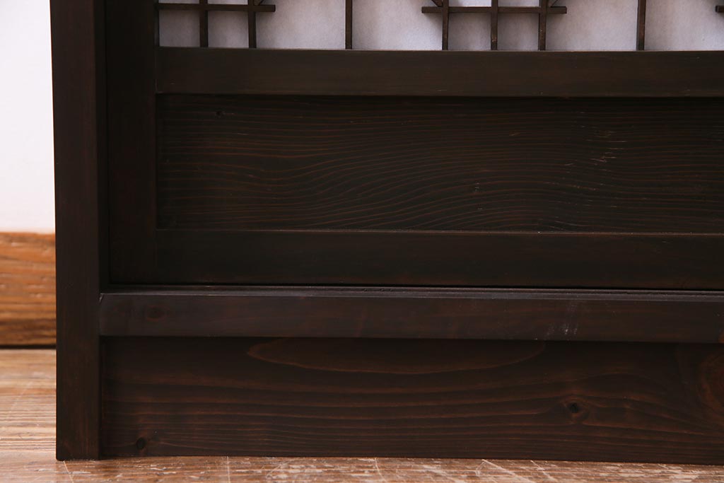 ラフジュ工房オリジナル　アンティーク建具リメイク　蜀江　和モダンなサイドボード(書院戸、組子、キャビネット、テレビ台、テレビボード)(R-037603)