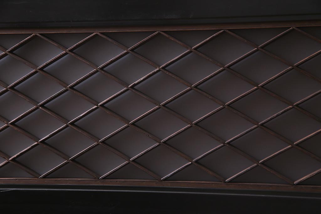 ラフジュ工房オリジナル　欄間リメイク　片面ガラス　組子　横長　味わい深い佇まい壁付け照明(ウォールランプ)(R-037625)