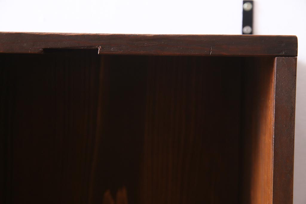 ラフジュ工房オリジナル　アンティーク材リメイク　3×3マス　古材の味わいが魅力的な壁掛けマス目棚(壁掛け収納棚、ウォールラック)(R-037652)