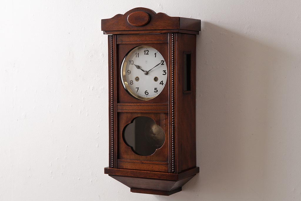 ☆古い柱時計！！ユンハンス☆昭和レトロ雑貨時計 - 家具、インテリア