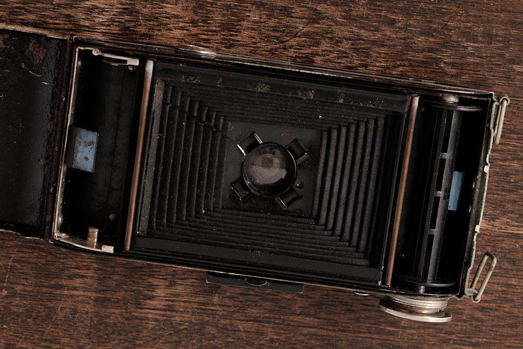 アンティーク雑貨　Agfa(アグファ)　Billy-Clack　BILINAR　ドイツ製　クラシックカメラ(蛇腹カメラ)(R-038100)