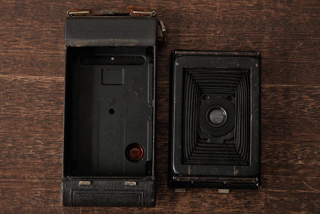 アンティーク雑貨　NO.1 Pocket kodak(ナンバーワン ポケット コダック)　カナダ製　クラシックカメラ(蛇腹カメラ)(R-038104)