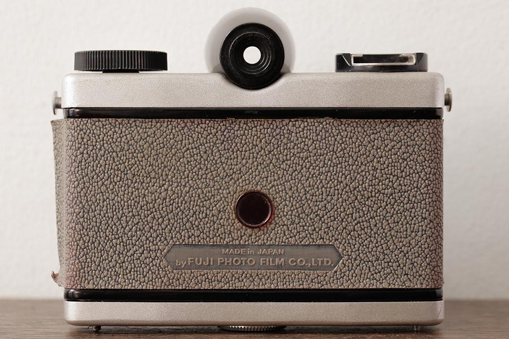 ビンテージ雑貨　FUJI　FUJIPET(フジペット)　革ケース付き　ヴィンテージカメラ　グレー(R-038109)