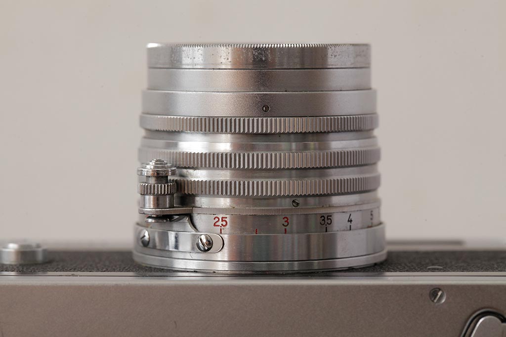 アンティーク雑貨　CANON(キャノン)　P(ポピュレール)　ケース付き　コレクションにもおすすめなヴィンテージカメラ(ビンテージ)(R-038117)