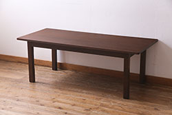アンティーク家具　イギリスアンティーク　オーク材　ドローリーフテーブル(エクステンションテーブル、ダイニングテーブル)(R-049667)