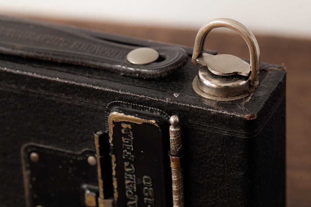 アンティーク雑貨　Kodak(イーストマンコダック)　NO.2 BROWNIE(ブローニー)　クラシックカメラ(蛇腹カメラ)(R-038192)