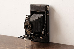 アンティーク雑貨　Kodak(イーストマンコダック)　NO.2 BROWNIE(ブローニー)　クラシックカメラ(蛇腹カメラ)(R-038192)