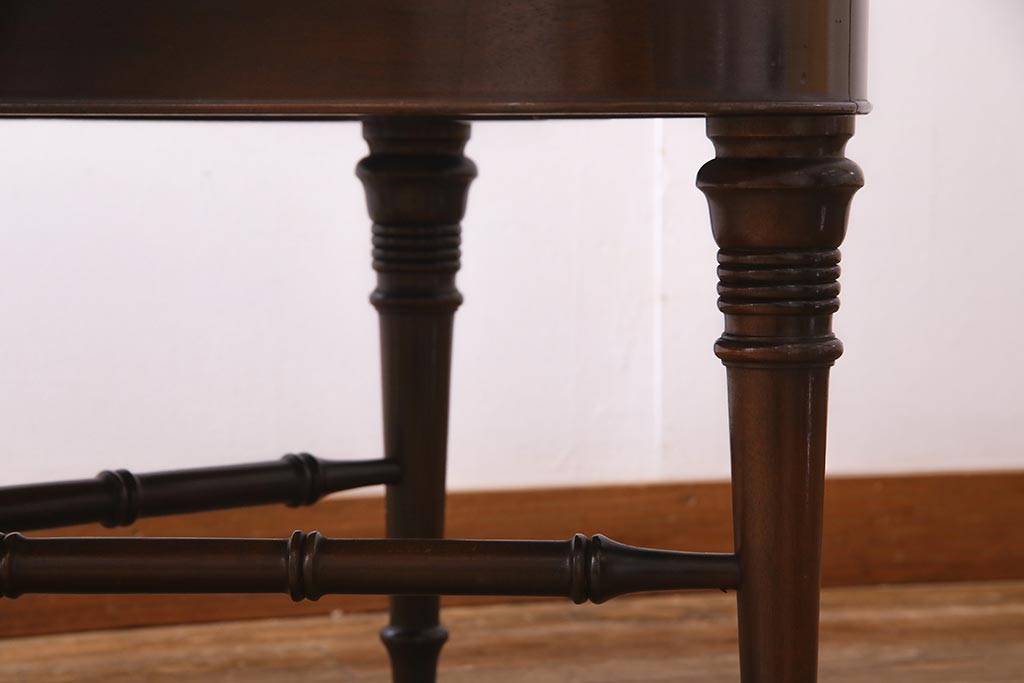 アンティーク家具　フランス　マホガニー材　レア!　個性際立つストーントップテーブル(センターテーブル、リビングテーブル)(R-038262)