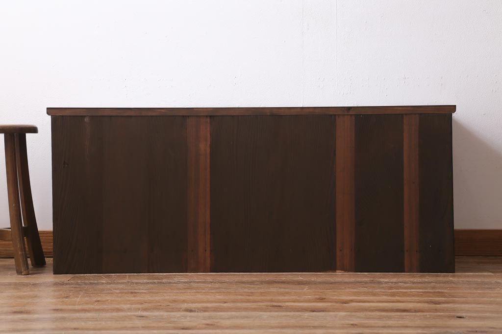 アンティーク家具　昭和初期　縞黒檀　洗練された佇まいが魅力のローチェスト(引き出し、衣装箪笥、ローボード)(R-039132)