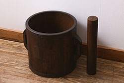 黒柿材　力強く美しい杢目が魅力的な炉縁(茶道具、木箱付き)(R-073034)