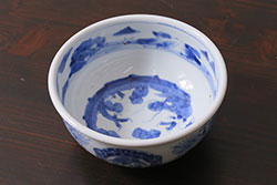 アンティーク雑貨　昭和初期　鶴蒔絵　木製菓子器(漆器)(R-043460)