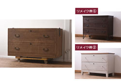 ラフジュ工房オリジナル　ペイント家具　古材使用　くすんだカラーが魅力的な薄型ブックシェルフ(収納棚、本棚、ウッドシェルフ)