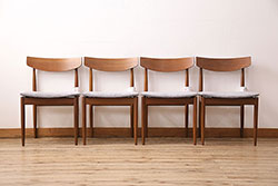 中古　美品　カリモク家具(karimoku)　合皮　温かみのあるカラーが魅力的なナラ材製のダイニングチェア(椅子)(R-054281)