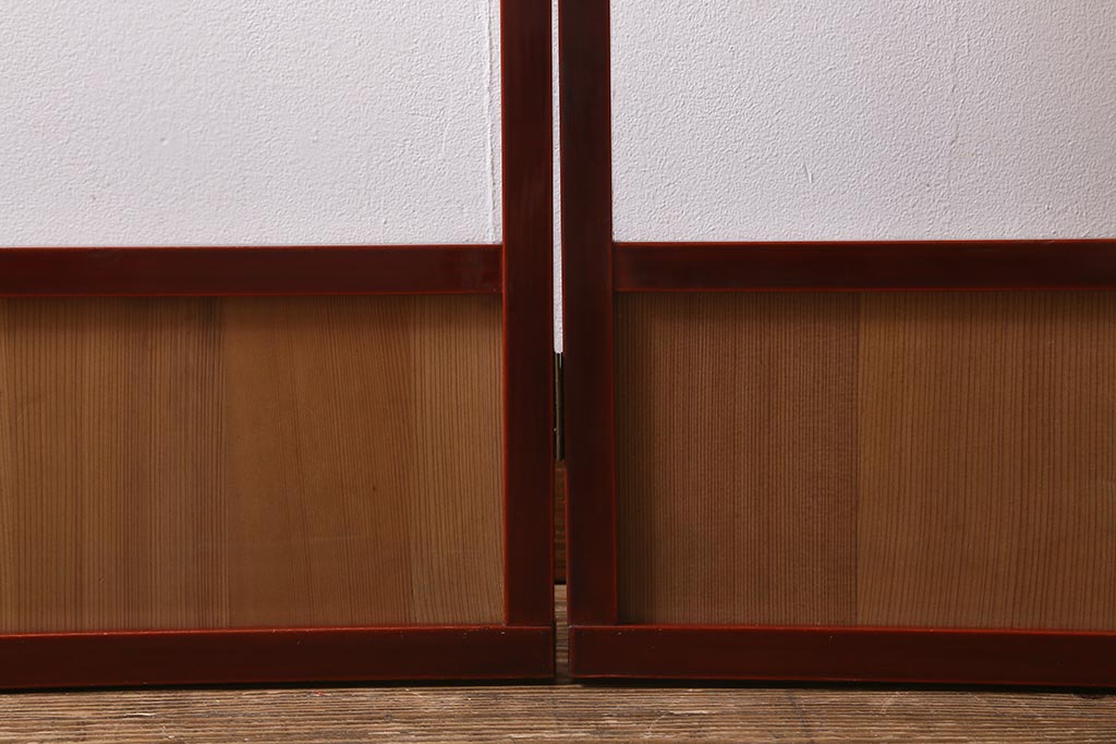 アンティーク家具　春慶塗　和風インテリアにおすすめなフック付きの便利な衣桁(着物掛け、ハンガーラック)(R-040909)
