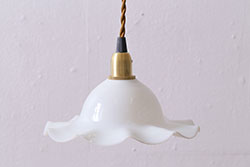 アンティーク照明　和製アンティーク　タッセル(飾り房)付き　提灯のような形が魅力の吊り下げ照明(天井照明、ペンダントライト)(R-036730)