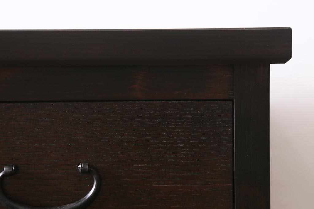 ラフジュ工房オリジナル　古建具リメイク　引き出し付き　風情漂う組子書院戸のキャビネット(戸棚、リビングボード)(R-041079)