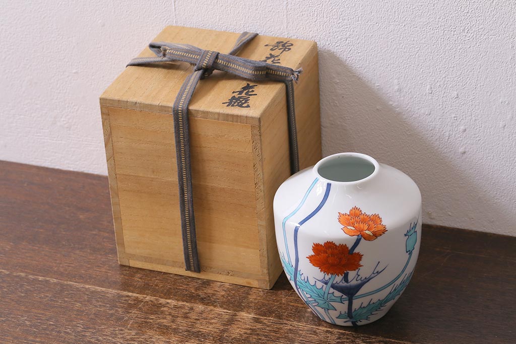クリスタル【ボヘミアグラス】 花瓶 箱付き - 花瓶・フラワースタンド