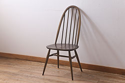 ヴィンテージ家具　イギリスビンテージ　ERCOL(アーコール)　美しく丈夫な作りが魅力的なクエーカーチェア(ダイニングチェア、椅子、ウィンザーチェア、ウインザーチェア)(R-042034)