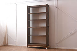 レトロ家具　シンプルな作りの本棚(オープンラック、シェルフ、飾り棚)(R-042458)