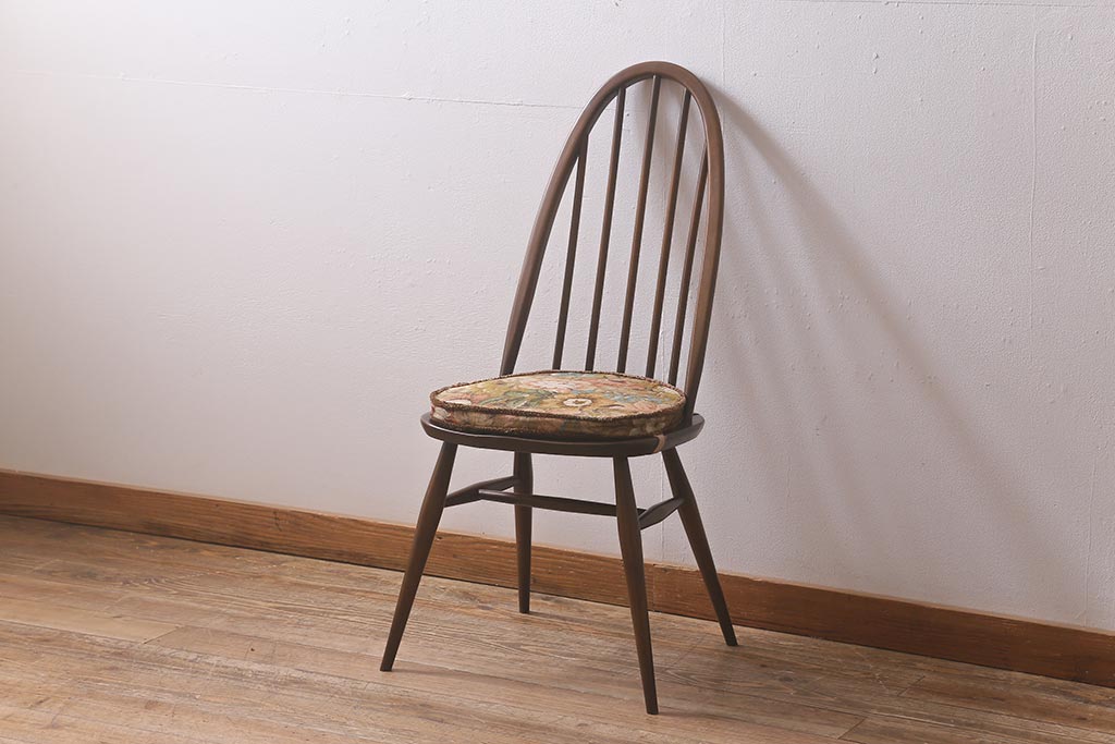 ヴィンテージ家具 ERCOL(アーコール) クッション付き カントリースタイルにも合うクエーカーチェア(椅子、ビンテージ)(R-042989) |  ラフジュ工房