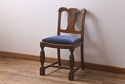 アンティーク家具　イギリスアンティーク　オーク材　バルボスレッグのダイニングチェア(椅子)(R-043027)