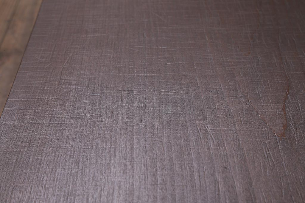 アンティーク家具　カツラ材一枚板　大正昭和初期のシンプルな裁ち板(ローテーブル、作業台、飾り台、陳列台)(R-043033)