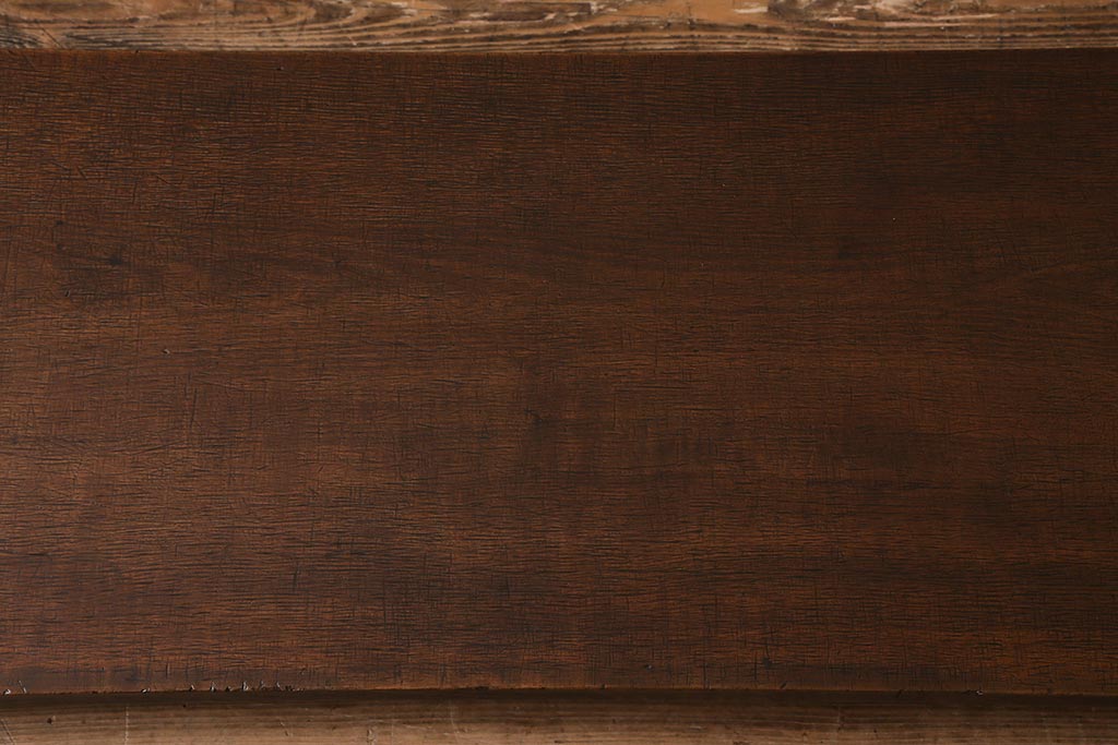 アンティーク家具　朴の木一枚板　大正昭和初期の味わい深い裁ち板(ローテーブル、作業台、飾り台、陳列台)(R-043034)