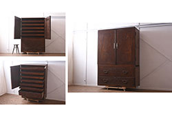 アンティーク家具　和製アンティーク　古い木製のシックな小引き出し
