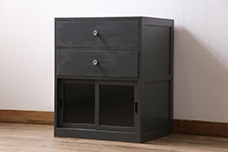 レトロ家具　シンプルな作りの本棚(オープンラック、シェルフ、飾り棚)(R-042458)