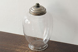 レトロ雑貨　昭和レトロ　縦長のフォルムが可愛らしい地球瓶(ガラス瓶、ガラスビン)(R-043922)