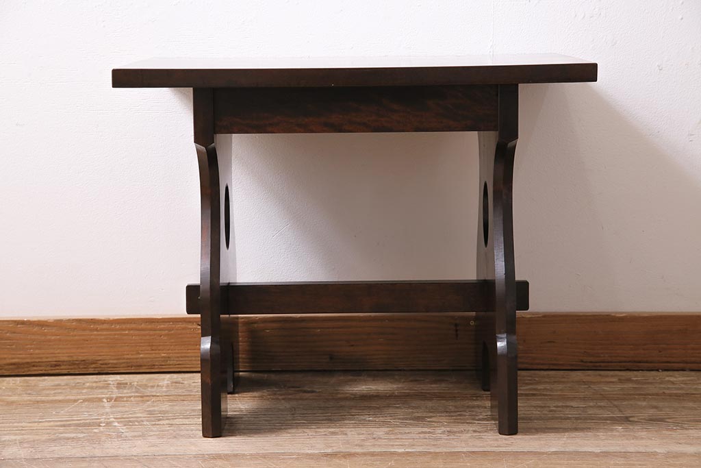 中古　松本民芸家具　和モダンスタイルにおすすめの12型茶卓2(サイドテーブル)(R-044001)