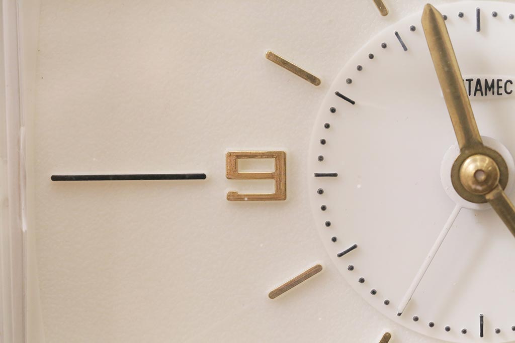 ジャンク品　ヴィンテージ雑貨　イギリス　METAMEC　照明付き置き時計(ディスプレイ雑貨、ビンテージ)(R-044176)