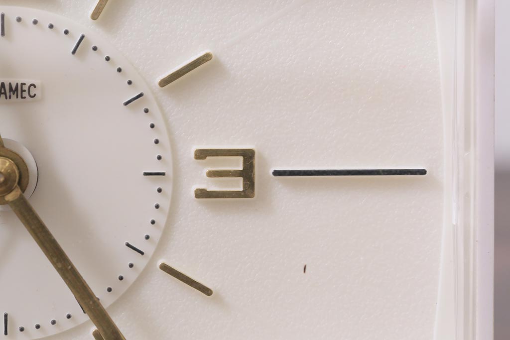 ジャンク品　ヴィンテージ雑貨　イギリス　METAMEC　照明付き置き時計(ディスプレイ雑貨、ビンテージ)(R-044176)
