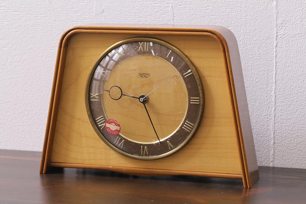 ジャンク品 ヴィンテージ雑貨 イギリス SMITHS SECTRIC 置き時計 